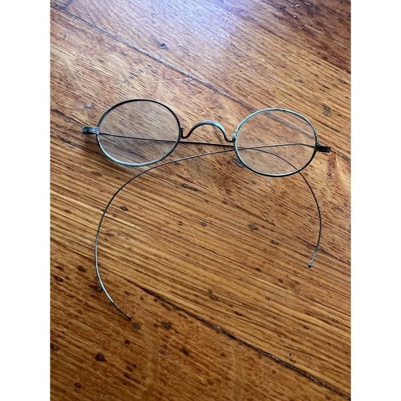 Antique Eyeglasses Round Gold Tone Wire 1930's Vintage Glasses - Picture 1 of 2